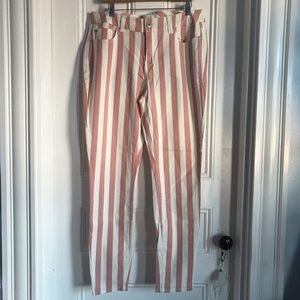NWT Pink & cream striped pants